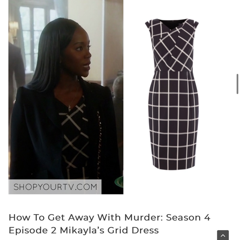 Karen Millen Checked dress seen on HTGAWM
